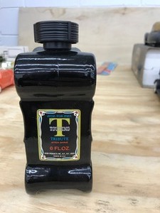black glass avon car cologne bottle