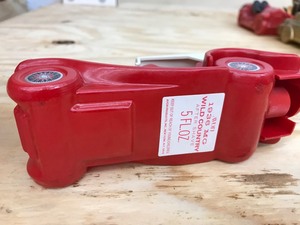 Red Avon cologne bottle