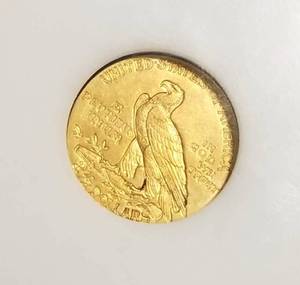 1910 US $2.50 GOLD INDIAN in holder