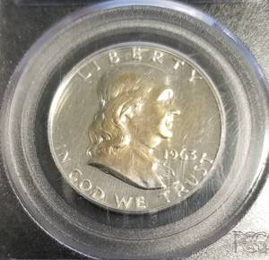 1963 PROOF FRANKLIN HALF DOLLAR PR65 PCGS