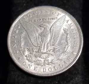 1889 MORGAN SILVER DOLLAR AU CLEANED