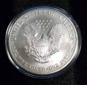 2005 AMERICAN SILVER EAGLE 1 TROY OZ. .999 FINE SILVER IN AIRTITE