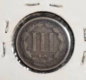 1868 US THREE CENT NICKEL