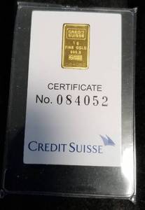 1 GRAM .999 FINE GOLD BAR WITH CARD