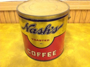 lot 29 image: Vintage Nashs Toasted Coffee Tin