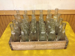 lot 59 image: Wood Case of Soda Bottles