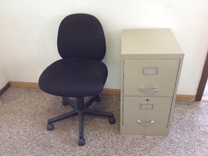lot 95 image: Office Chair & File Cabinet