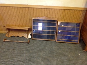 lot 103 image: Spoon Displays & Wood Shelf Unit