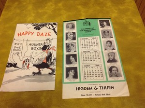 lot 121 image: Vintage Mayville & Portland Calendars