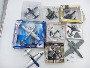 lot 03 image: 9 Assorted Diecast War Planes multiple eras & scales some great & some need minor repair great for collector.