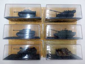 lot 06 image: 6 Die-cast Tanks of WWII, Vietnam and Modern - 172 VI Tiger, M109A6, C1 Ariete, IV Ausf, Patton 2,