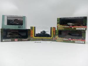 lot 11 image: 5 Die-cast 172 Scale WWII Tanks SD.KFZ.2343, M10, Panzer III AUF.L, PzKpfw 38, & 148 scale Panzer 38 Great Condition