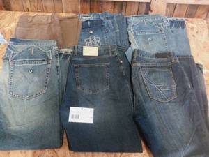 6 pair of Mens Vintage Designer Denim Jeans (Size 36)