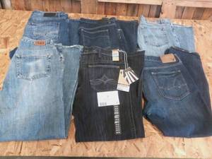 6 pair of Mens Vintage Designer Denim Jeans (Size 36)