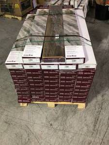 lot 1 image: Pallet with 48 cases of Home Decorators Castle Gray Oak 13 in. Thick x 6.26 in. wide x 50.79 in Length Engineered Hardwood Flooring (17.66 sq. ft.case) not used