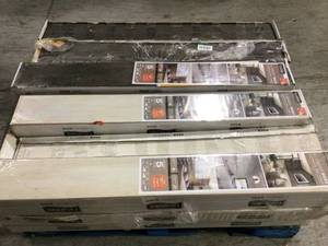 lot 9 image: Lot of assorted Grosfillex Element Wood 14 in. x 6 in. x 48 in. two different colors