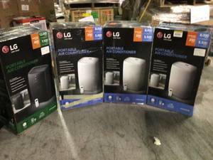 lot 18 image: Lot of 4 LG Portable Air Conditioners various models and conditions customer returns see pictures