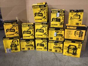 lot 33 image: Lot of assorted Dewalt Power invertersstations various models not tested customer returns see pictures