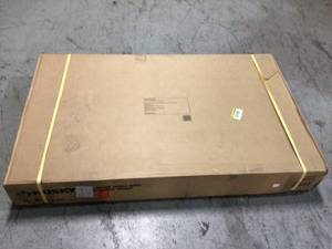 lot 36 image: Husky 52 in. Adjustable Height Work Table in White not used