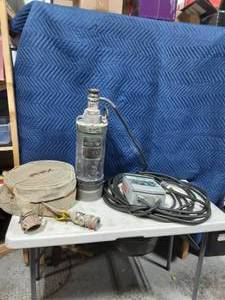 Crane Prosser Submersible Pump-5 Hp. 440 volt  3 Phase With Cord, Disconnect & 2 Sections Of Hose