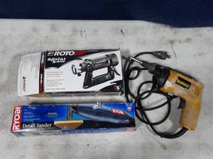 Ryobi Roto Zip Detail Sander & Dewalt Screw Gun