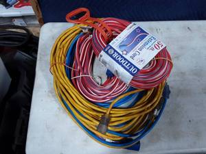 4-Heavy Duty Extension Cords & Cord Keeper (110 Volts)