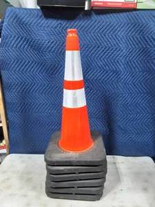 6-Heavy Duty Rubber Safety Cones