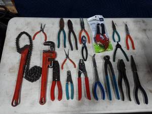 Pliers, Cutters, Pipe Wrench, Chain Wrench