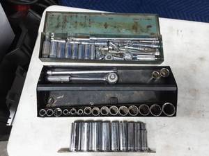 Sockets, Ratchets, Extensions-38 & 12 Mainly SK