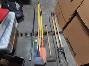 Post Hole Digger, Sledge Hammer, Scraper, Pitch Fork, More