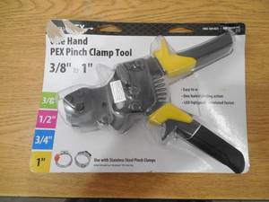 lot 21 image: 38 in. to 1 in. 1-Hand PEX Pinch Clamp Tool