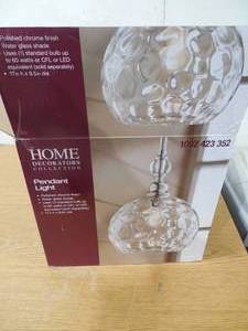 lot 141 image: Letezia 1-Light Polished Chrome Pendant