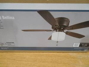 lot 144 image: Bellina 42 in. Oil-Rubbed Bronze Ceiling Fan with Light Kit