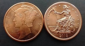 2 1oz Copper Rounds