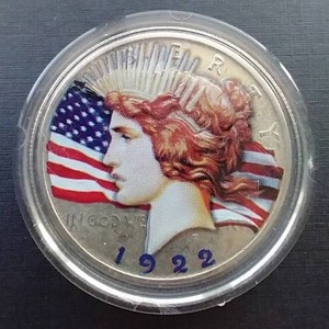 1922 Colorized Peace Dollar