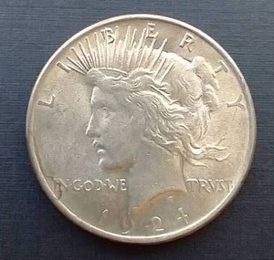 1924 Peace Dollar
