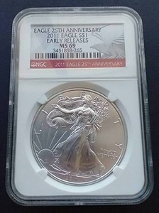 2011 Silver Eagle (Early Releases) - MS69