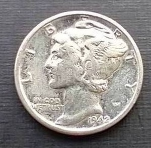 1942 Mercury Dime