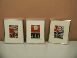 3 DAVID CHAPPLE SIGNED PRINTS - PROFESSIONALLY FRAMED - GREAT PIECES - APPROX 9 BY 11 - SEE PICTURES
