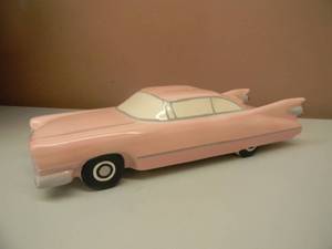 RARE - RONNIES CERAMIC COMPANY INC.PINK CADILLAC BANK - NICE - SEE PICTURES