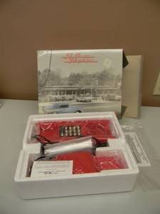 VINTAGE TELEMANIA 57 CHEVY TELEPHONE - RED - NEW IN BOX - GREAT PIECE - SEE PICTURES