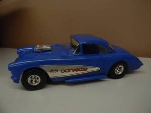 Vintage 1985 Tootsietoy 112th Scale Plastic 1957 Chevrolet Corvette Blue Coupe - NICE CONDITION - SEE PICTURES