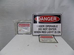 lot 116 image: Danger sign, Alum & Plastic