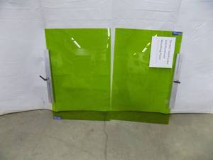 lot 119 image: Green Tint Plexiglass Doors