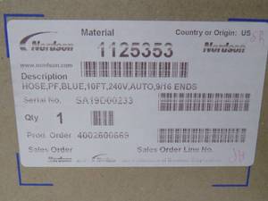 lot 14 image: Nordson Hose,PF,Blue,10ft240V,916 Ends