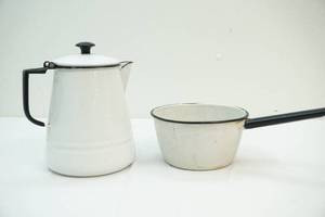 enamel pot, coffee pot