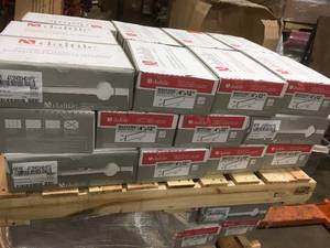 Pallet of 28 cases Daltile   Restore 4 in. x 12 in. Glazed Ceramic Bright White Subway Tile (10.64 sq. ft.  case) not used see pictures