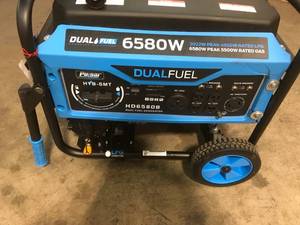 Pulsar 6,5805,500-Watt Dual Fuel GasolinePropane Powered Recoil Start Portable Generator with CARB Compliant 274 cc Engine