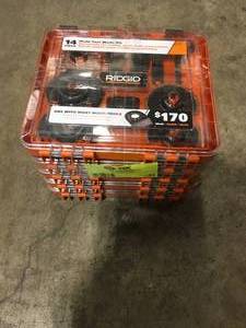 LOt of 5 Ridgid JobMax Oscillating Multi-Tool Blade Accessory Kit (14-Piece) not used see pictures