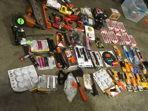Lot of assorted tools, hardware , lightning , misc items and more customer returns various conditions customer returns see pictures